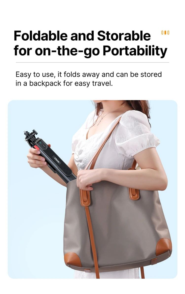 Ulanzi MA09 1.8m Selfie Stick Tripod – Remote Control Tripod for iPhone 16-13 Pro Max & Android with Panoramic Ball Head Holder