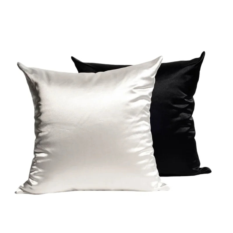 Silky Satin Pillow Cover - Smooth Decorative Cushion Case for Sofa & Bed