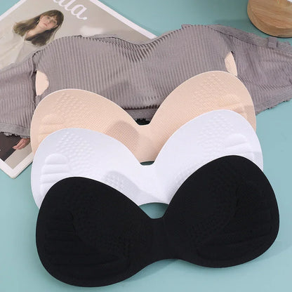 Thick Invisible Removable Push-Up Bra Pads – Latex Swimwear Inserts for Women, Chest Foam Cups