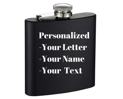 Personalized 6oz Stainless Steel Hip Flask – Engraved Gift for Best Man, Groom, Wedding with Custom Logo & Gift Box