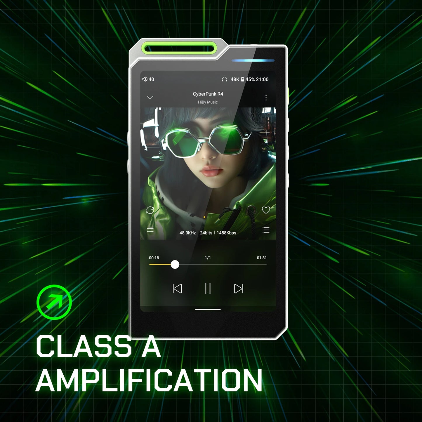 HiBy R4 HiFi Music Player - Android 12, Quad DAC, Bluetooth, WiFi, DSD256, MQA, USB DAC & Headphone Amplifier