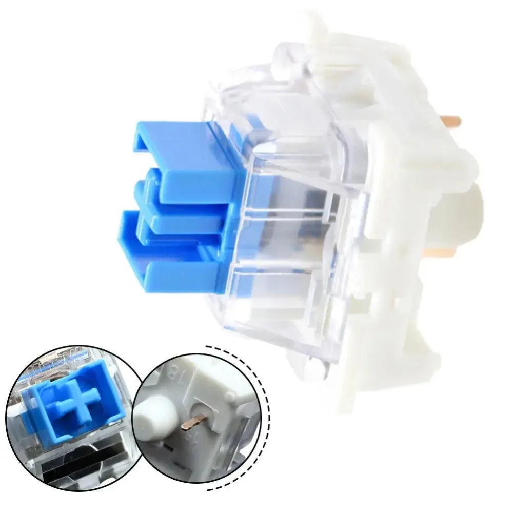 Keyboard Switch Replacement - 3 Pin Tactile Clicker Key Switches for Mechanical Keyboards