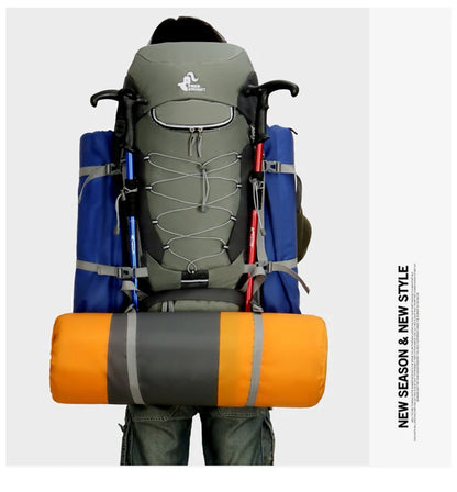 75L Camping & Hiking Backpack with Rain Cover - Outdoor Travel, Trekking & Climbing Rucksack for Men