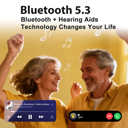 Mirasing Bluetooth Hearing Aid - Rechargeable RIC BTE with Noise Reduction & Charging Case