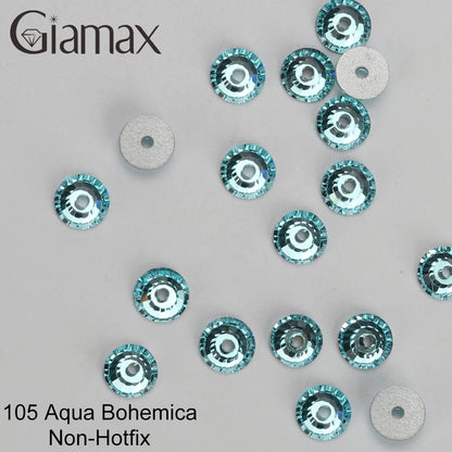 Giamax Purple Velvet Topaz Crystal Rhinestones - Flatback AB Sewing Stones for Garments, Clothes & Bags
