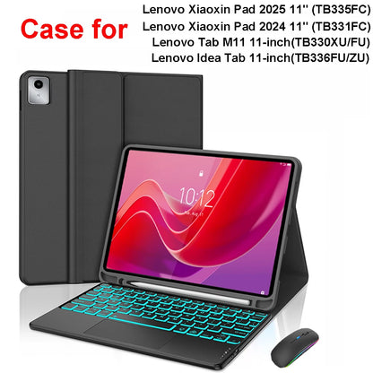 Lenovo Tab M11 11" Case with Bluetooth Keyboard – Smart Stand Cover for Xiaoxin Pad 2024/2025