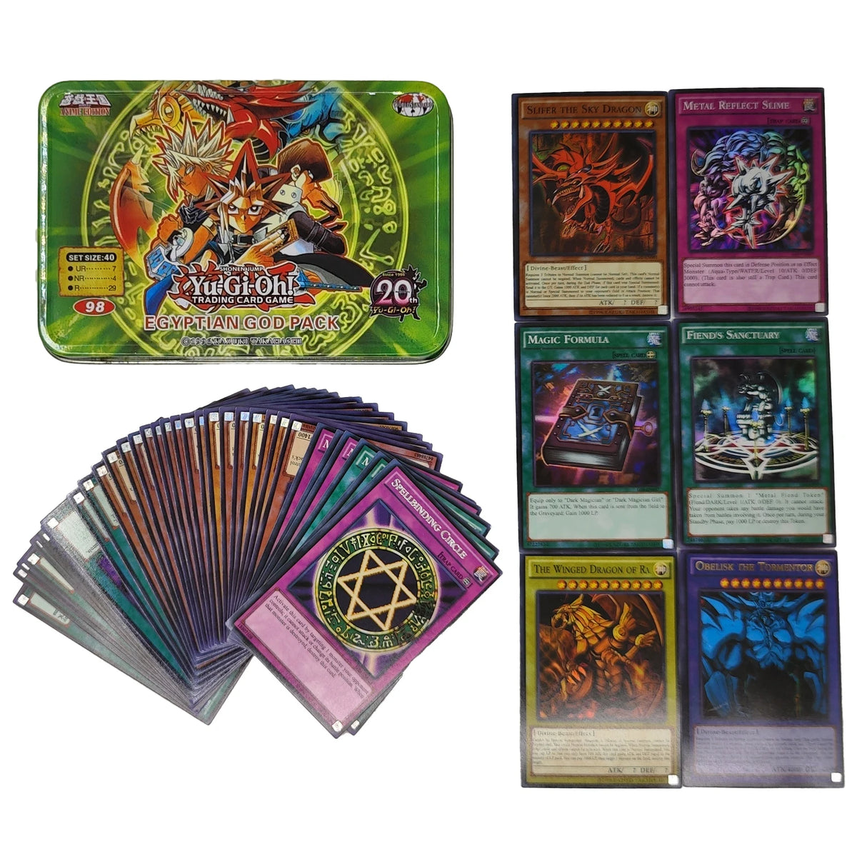 Yu-Gi-Oh! Kaiba Pack 3 Card Deck - English TCG Holographic Blue-Eyes White Dragon Cards with Tin Box