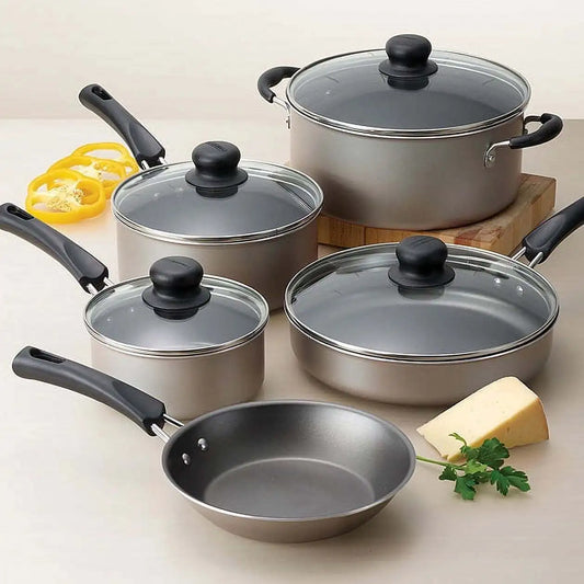 All-Round Non-Stick Cookware Set – Lightweight & Durable Champagne Kitchen Set, Perfect Gift