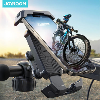 Joyroom Shockproof Bike & Motorcycle Phone Holder – Quick Install Mount with Vibration Dampener for 4.7-7" Phones