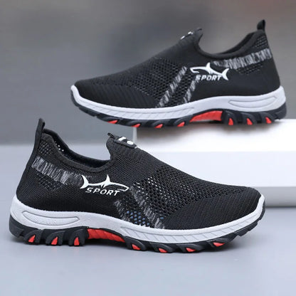 Men’s Summer Mesh Sneakers – Breathable Lightweight Canvas Sports Shoes, Casual Athletic Footwear Clearance Deal
