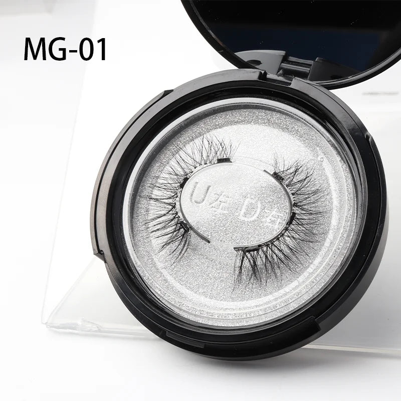 Vipuda Magnetic Eyelashes – Reusable Thick False Lashes with Magnets & Tweezer, Soft Eyelash Extensions