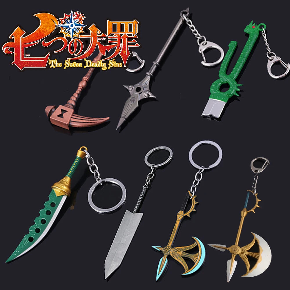 Seven Deadly Sins Escanor Rhitta Axe Keychain - Divine Axe Bottle Opener Keyring Anime Gift Accessory