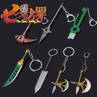 Seven Deadly Sins Escanor Rhitta Axe Keychain - Divine Axe Bottle Opener Keyring Anime Gift Accessory