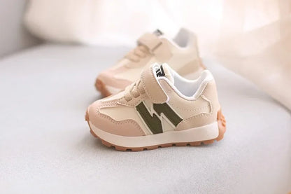 New Kids Sports Shoes - Non-Slip Breathable Lace-Up & Hook and Loop Casual Sneakers, Lightweight Soft Sole