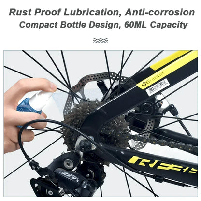 60ML Bicycle Chain Lubricant – Long Lasting Dry Lube Oil for MTB & Road Bike Chain Maintenance, Waxy Formula