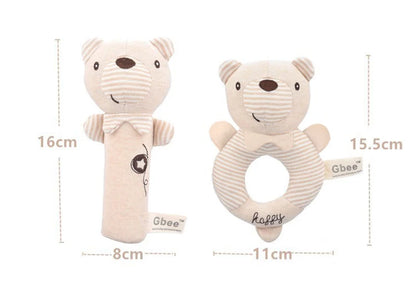 Baby Plush Rattle Crib Mobile – Cartoon Animal Bed Bell Toys for 0-12 Months, Infant Toddler Early Educational Newborn Gift