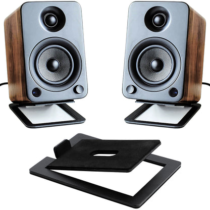 Carbon Steel Speaker Stand Base - Shock Absorbing Tabletop Audio Support