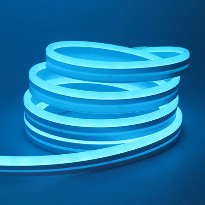 EU Plug DC24V RGB Neon LED Strip – 3535 Bluetooth Music Sync Waterproof Rope Light, 5-30M for Indoor & Outdoor Decor