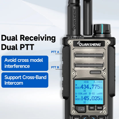 Quansheng TK11-8 10W Walkie Talkie - Dual-Receive CB Radio with 27MHz, CW/LSB, LW/MW/SW, NOAA, and USB-C Charging for UV-K5-8 and TK-11-5