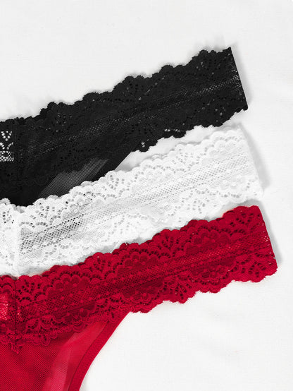 3-Pack Women’s Sexy Floral G-String Thongs — Breathable Multicolor Intimates
