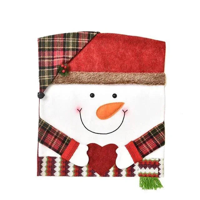 Christmas Chair Decoration Set - Cartoon Holiday Chair Covers and Festive Home Decor Supplies for Christmas Celebration