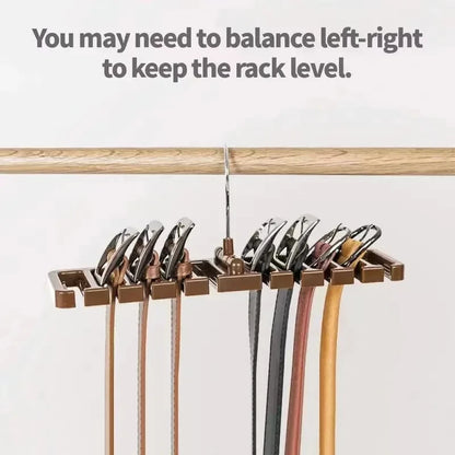 Rotating Tie & Belt Hanger — Multifunctional Scarf Organizer for Home Closet Storage
