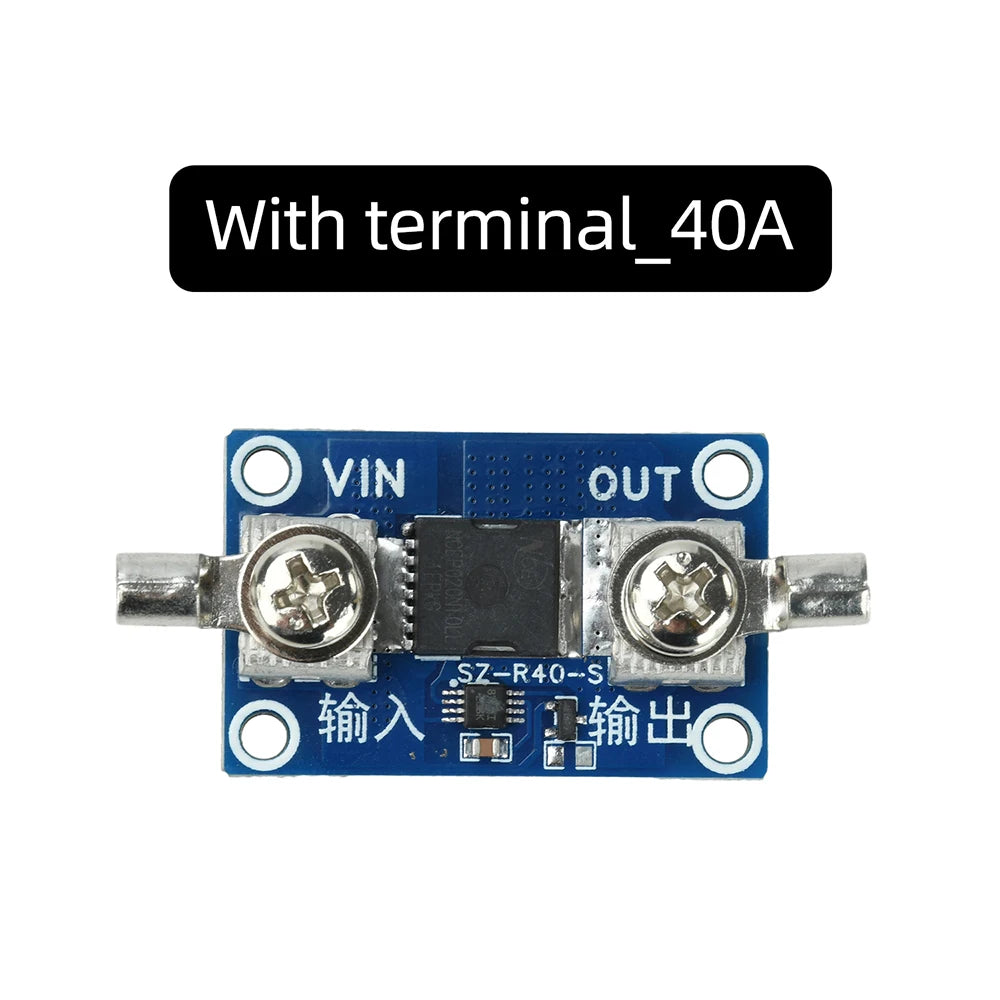 Ideal Diode Module 40A 65A 100A - No-Ground Anti-Reverse Current & Backfeed Protection for Solar and Battery Power Systems