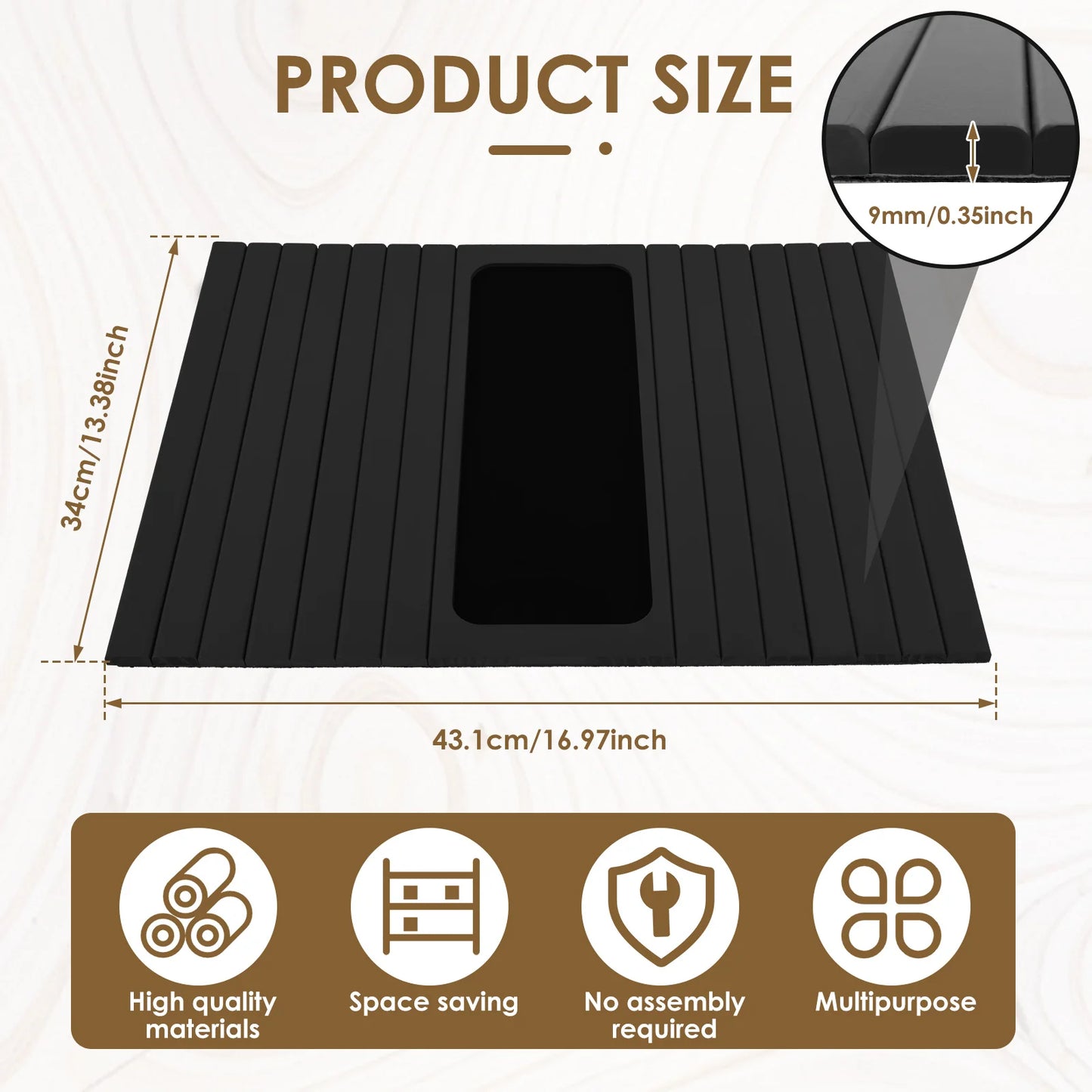 Wooden Sofa Arm Tray – Folding Design, Sturdy & Convenient Tray for Storage and Home Use