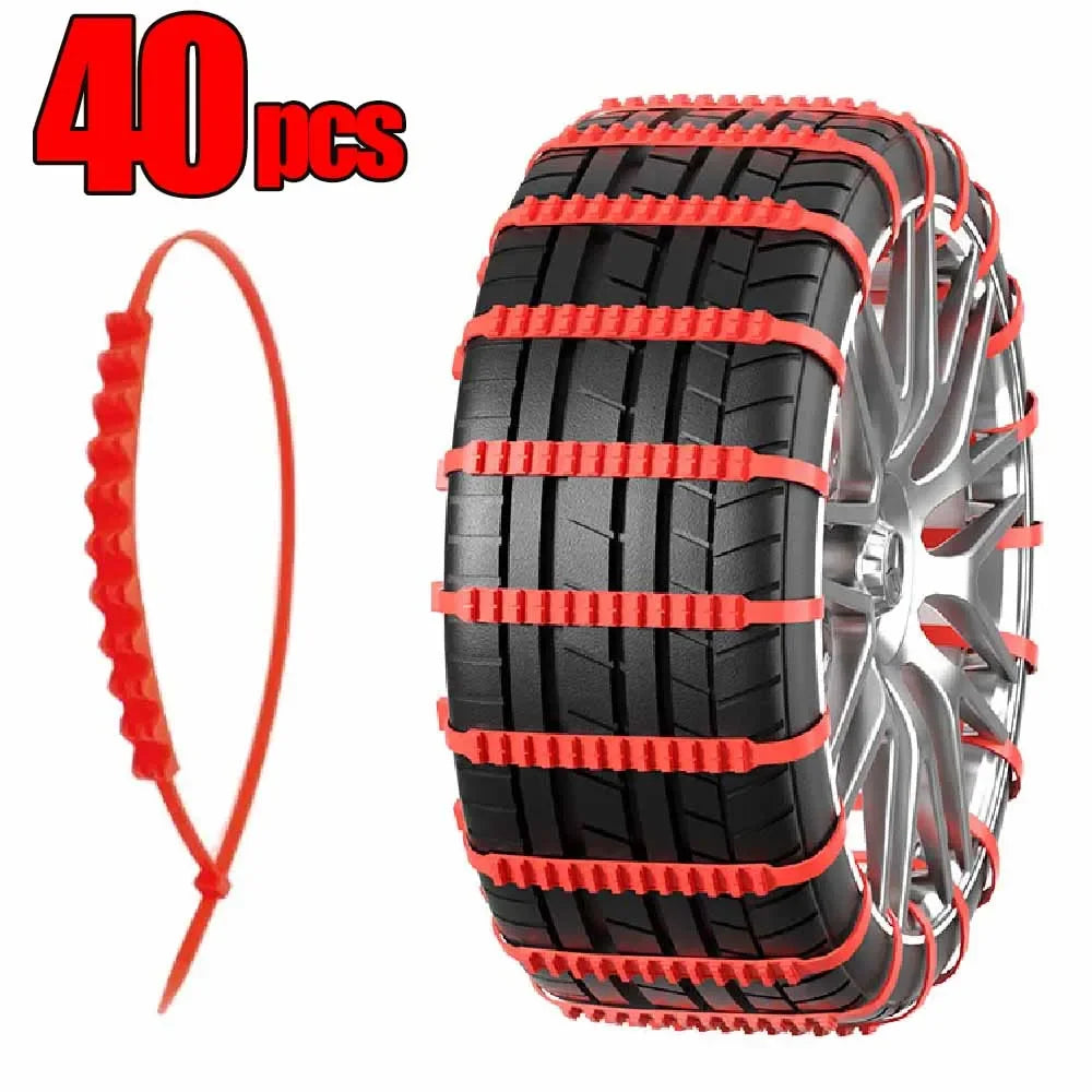 AIVC Anti-Skid Snow Chains - Universal Emergency Lockout Artifact for Car and Motorcycle Wheels, Suitable for Winter and Rough Terrain