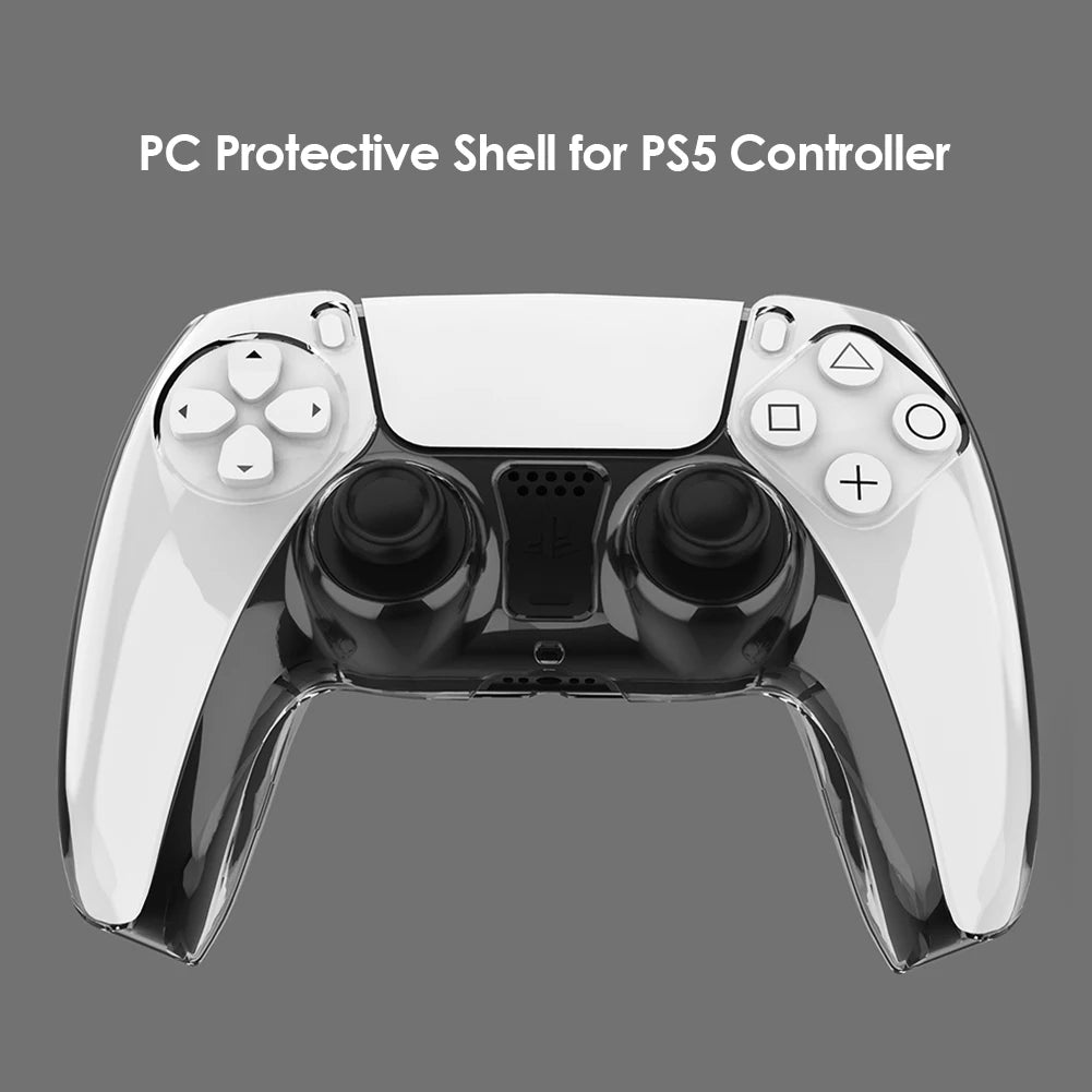 Ultra-Slim Clear PC Cover for PS5 DualSense Controller – Electronic Accessory Protector Case