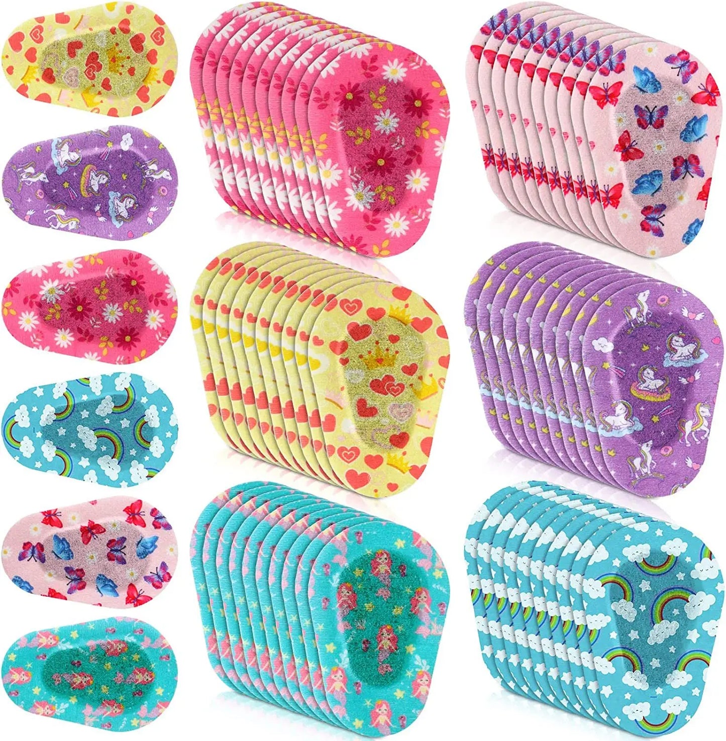 Adorable Eye Patches for Kids: 20/60pcs Disposable Breathable Bandages - Protect Eyesight, Ideal for Amblyopia, Girls & Boys