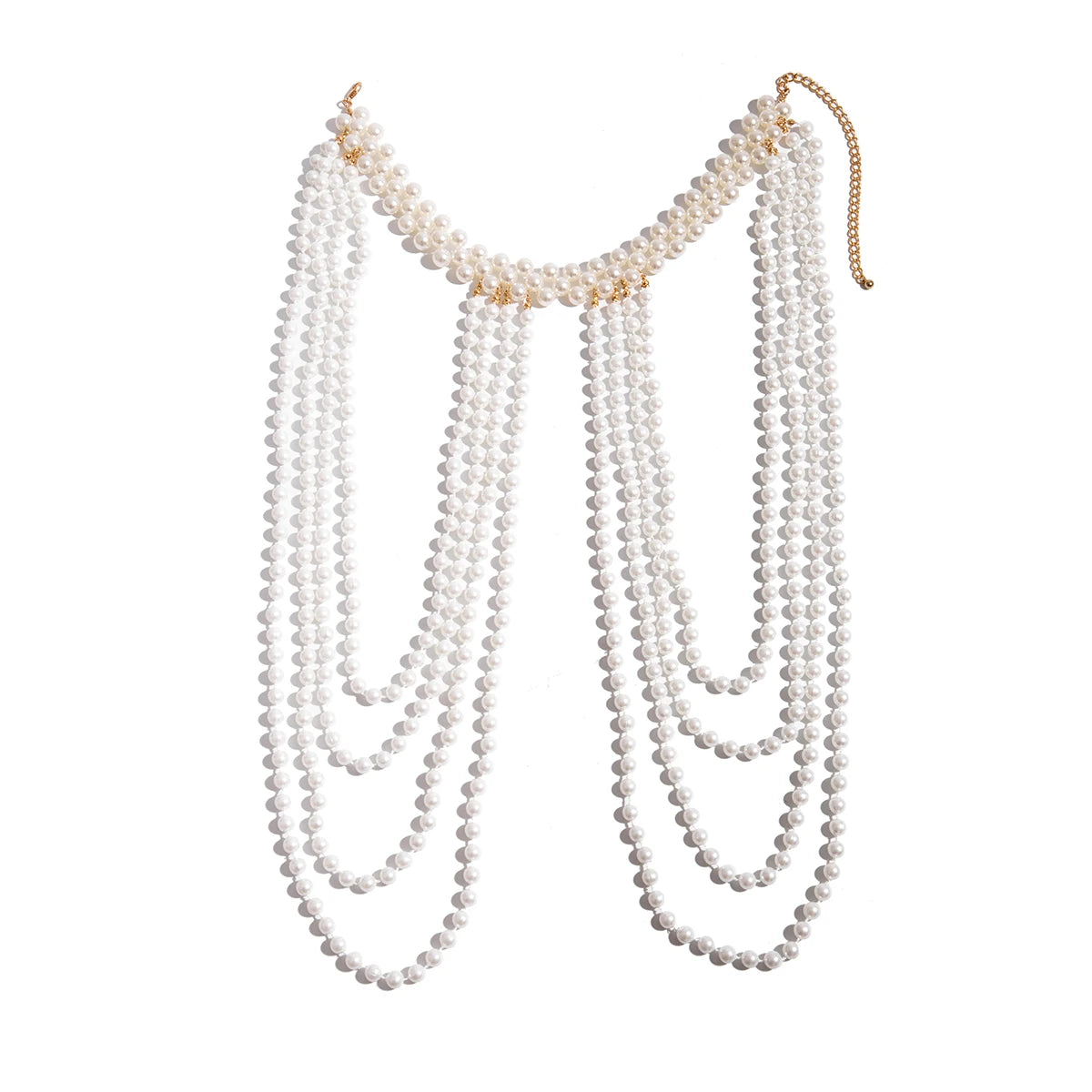 Ingemark 2024 Bridal Tassel Pearl Shoulder Chain Necklace – Elegant Wedding Jewelry for Women