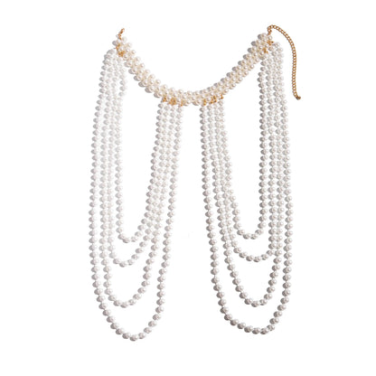 Ingemark 2024 Bridal Tassel Pearl Shoulder Chain Necklace – Elegant Wedding Jewelry for Women