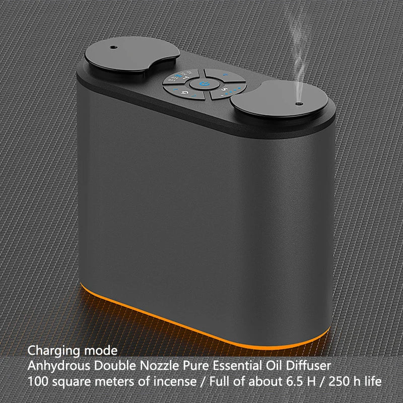 Waterless Aroma Diffuser – USB Aluminum Essential Oil Nebulizer, Aromatherapy Humidifier for Home & Hotel Use