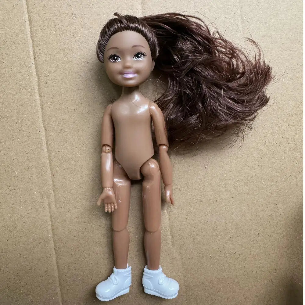 14cm Little Kelly Movable Doll — 5-Inch 1/12 BJD Reborn Toy for Boys & Girls, Dark/Light Skin, White, Blonde & Black Hair