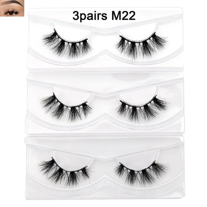 Visofree 13mm 3D Mink Eyelashes – Natural Long Handmade Cruelty-Free False Lashes for Makeup G04