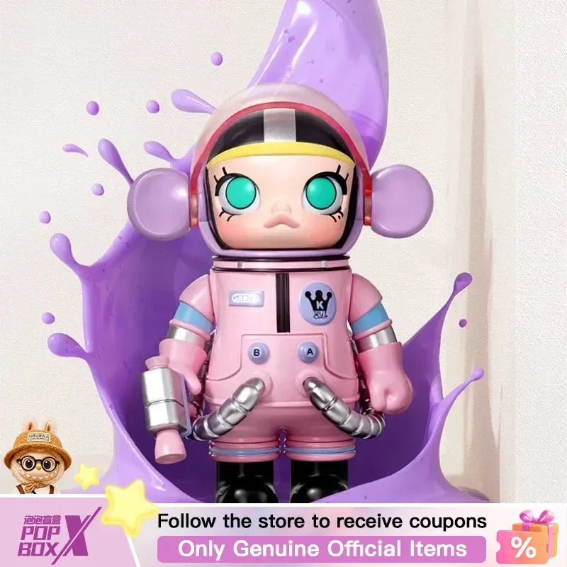 Popmart Mega Space Molly 100% Anniversary Series — 4th Gen Blind Box Collectible Action Figure Toy, Mystery Gift Model