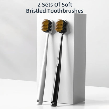 Y-Kelin Extra Hard Bristle Toothbrush Set – Small & Medium Brushes for Men, Household Oral Care