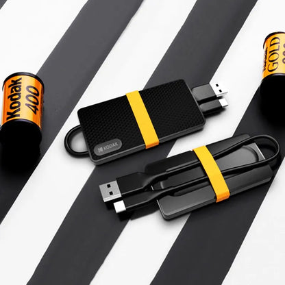 Kodak X200 Portable SSD: High-Speed USB 3.1 Type C External Drive - Available in 2TB, 1TB, 512GB, and 256GB Capacities for PS4, Laptop, MacBook, PC