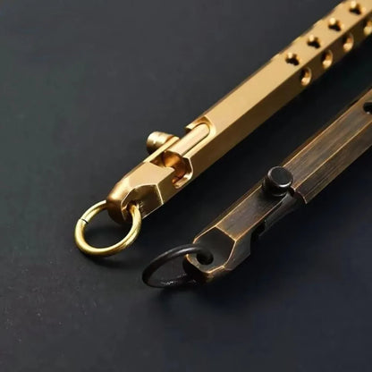 Portable Brass Ballpoint Pen - 1.0mm Medium Point Retro Bolt Action Smooth Writing Pen for Signatures