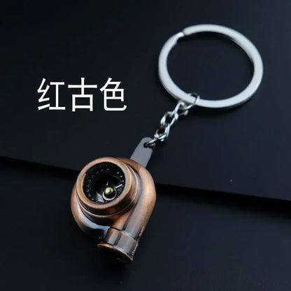 Creative Metal Car Keychain — Zinc Alloy Turbo, Gearbox & Brake Disc Pendant for Men’s Birthday or Dad Gift