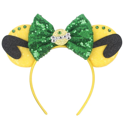Disney Cartoon Mouse Ears Headband - Sequin Bow Hair Accessory for Girls, Birthday Parties & Cosplay