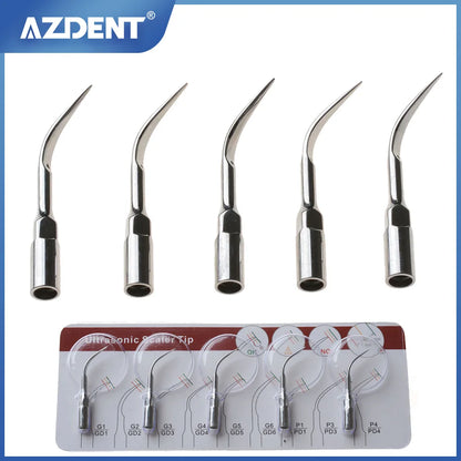 AZDENT 5pcs Dental Scaler Tips – Compatible with EMS, WOODPECKER, SATELEC, DTE, NSK Ultrasonic Scalers
