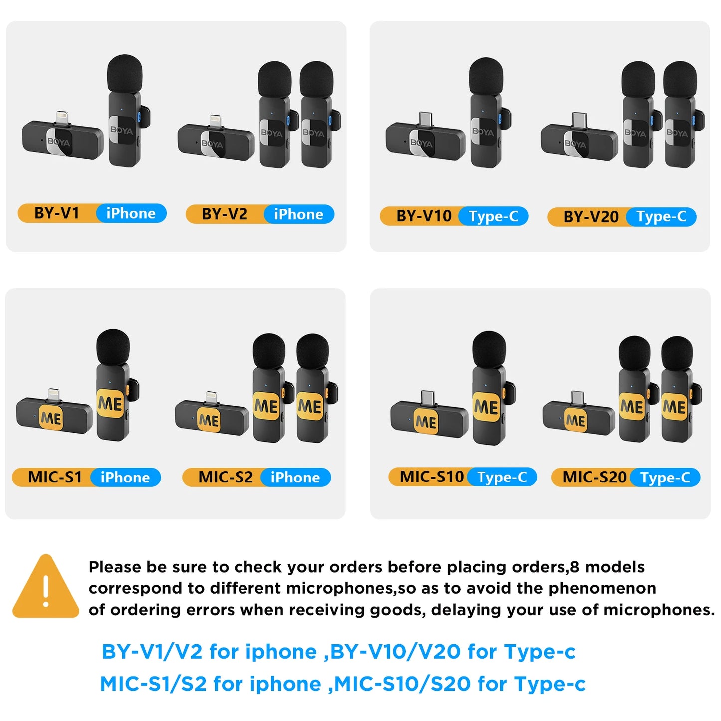 BOYA BY-V Wireless Lavalier Microphone – Professional Mini Mic for iPhone, iPad, Android, Live Broadcast, Gaming, Recording & Vlog