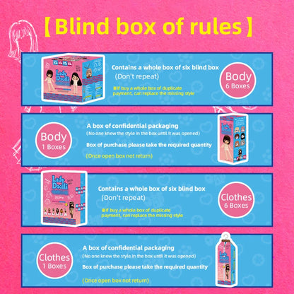 Lady Doolli 1/12 BJD Dolls Blind Box – 15cm Ob11 Mystery Anime Figure Toy, Kawaii Designer Gift