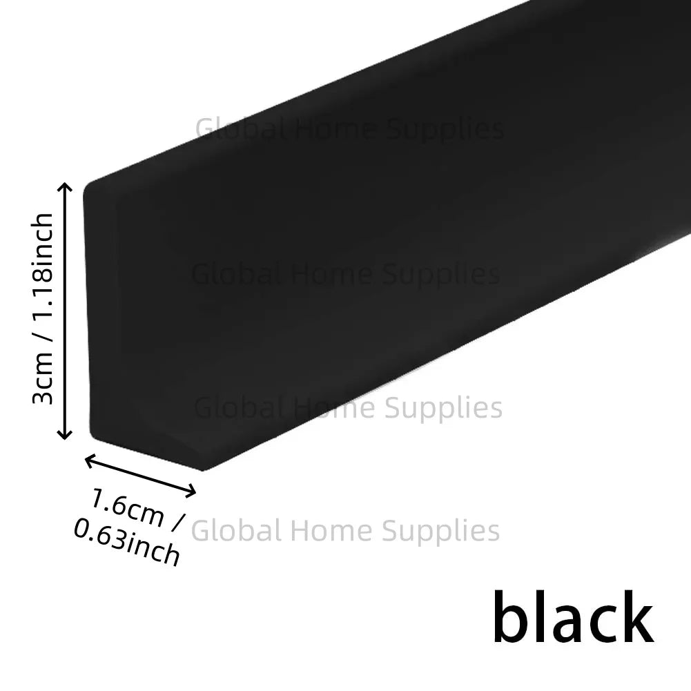 Shower Threshold Water Guard - Bathroom Glass Door Bottom Seal for Wet-Dry Separation and Waterproof Edge Protection