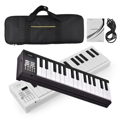 61 Key Foldable Electronic Piano - Portable Keyboard with LED Display, Built-In Battery & Musical Instrument Features