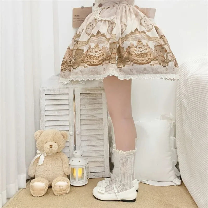 Women’s Lolita Flats – Low Round Toe Cross Strap Bow Princess Tea Party Shoes, Cute Lovely Student Shoes 2025