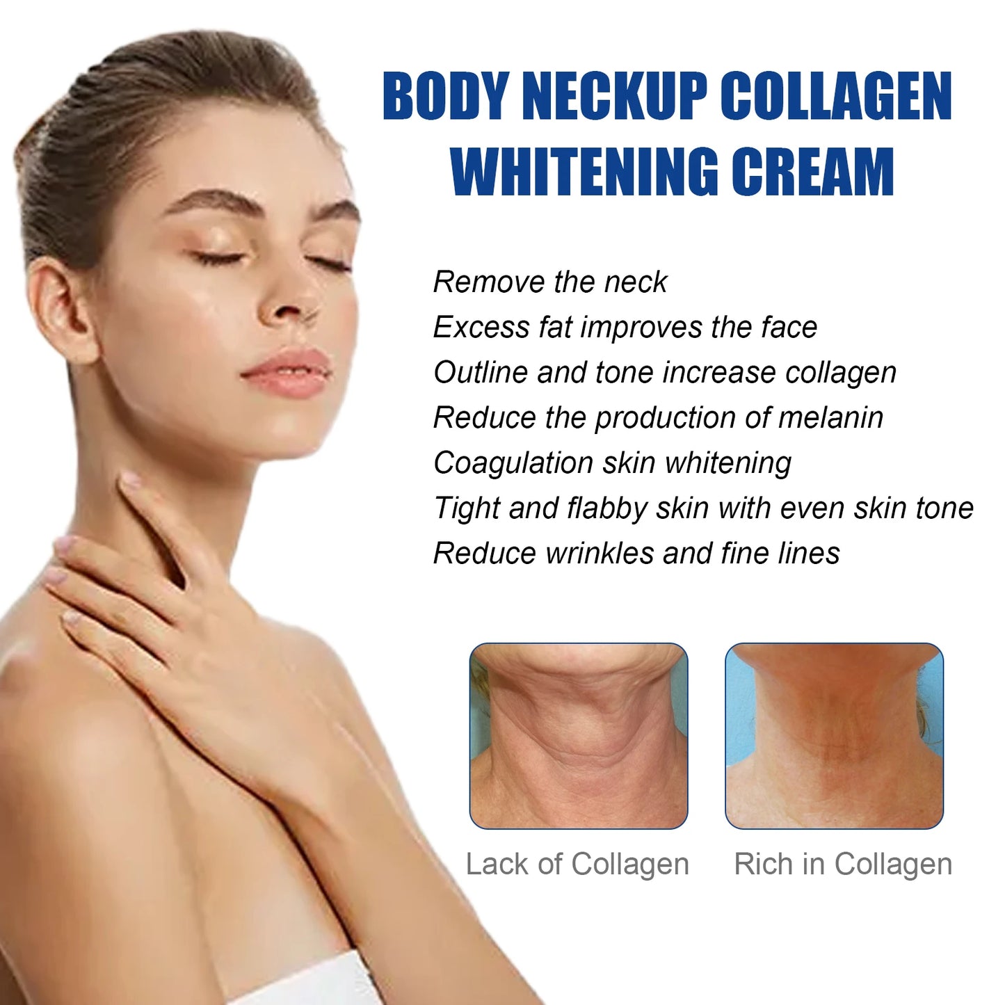 EELHOE Collagen Neck Cream — Anti-Aging Moisturizing Cream to Lighten, Lift & Tighten Neck Skin