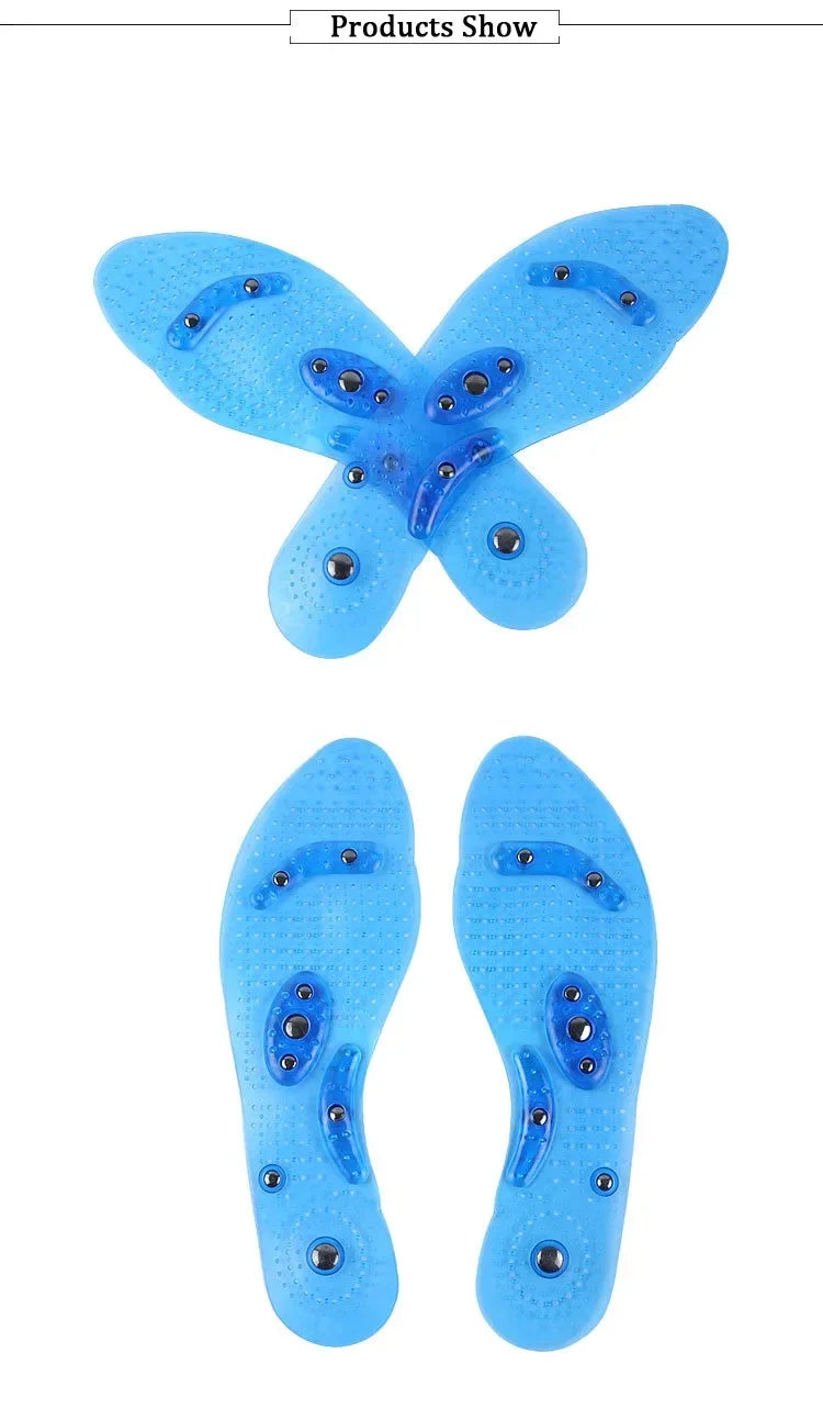 Magnetic Acupressure Foot Massage Insoles – Silicone Pain Relief & Therapy Inserts